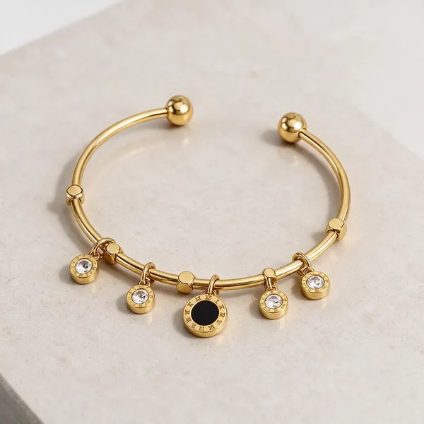 Gold_Stainless_Steel_Roman_Numeral_Charm_Cuff_Bracelet_For_Women