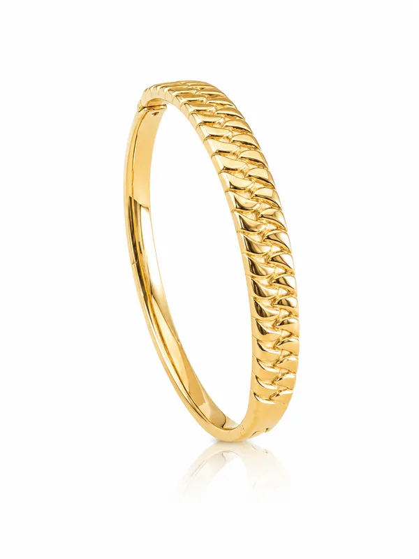 Gold_Stainless_Steel_Rope_Bangle_For_Women
