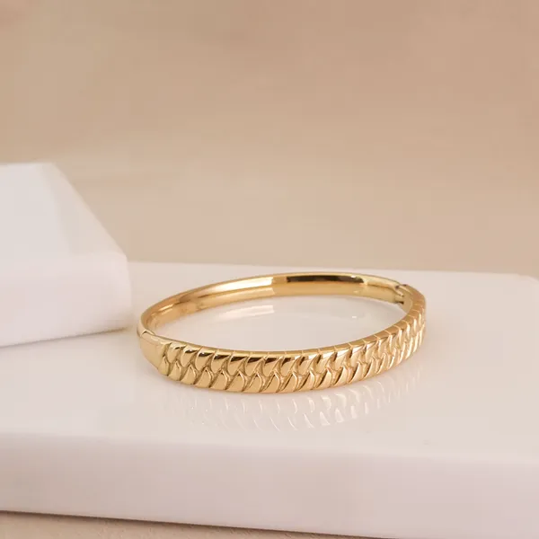 Gold_Stainless_Steel_Rope_Bangle_For_Women