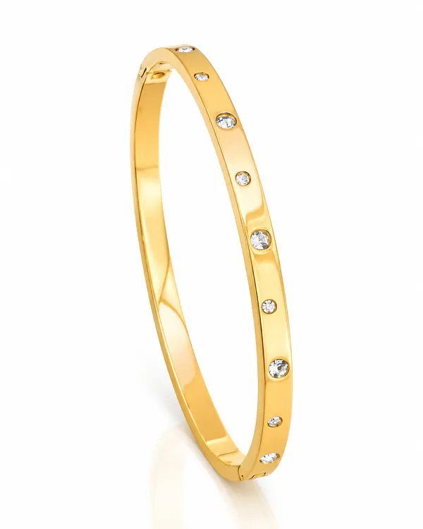 Gold_Stainless_Steel_Scatter_Cz_Side_Lock_Cuff_Bracelet_For_Women