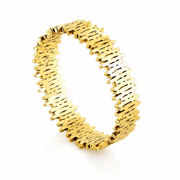 Gold_Stainless_Steel_Sculptural_Etched_Bangle_For_Women