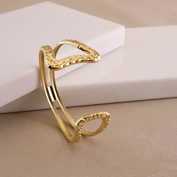 Gold_Stainless_Steel_Sculptural_V-Cuff_Bracelet_For_Women
