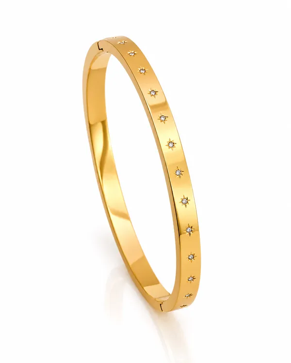 Stellar_CZ_Star_Side_Lock_Cuff_Bracelet