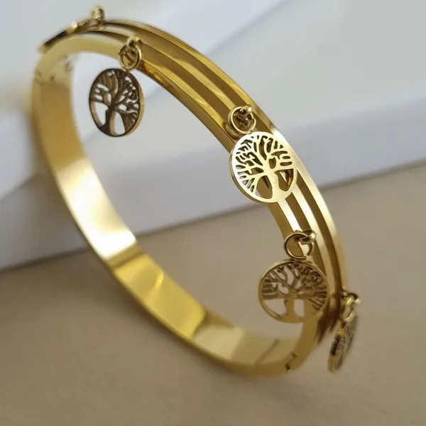 Gold_Stainless_Steel_Tree_Of_Life_Charm_Bangle_For_Women