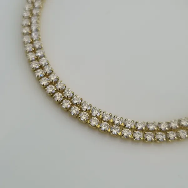 Gold_Stainless_Steel_Double_Row_Tennis_Bracelet_For_Women