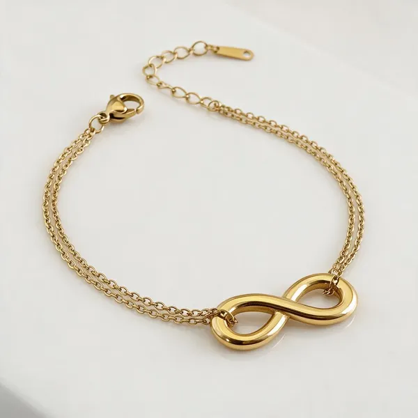 Gold_Stainless_Steel_Eternal_Bond_Bracelet_For_Women