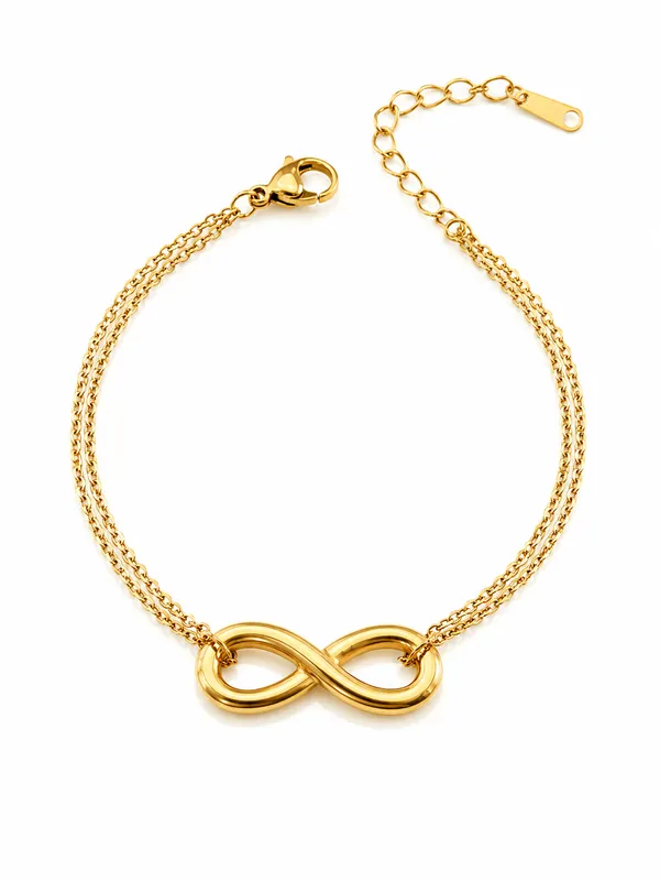 Gold_Stainless_Steel_Eternal_Bond_Bracelet_For_Women
