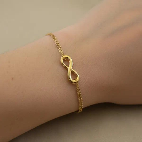 Gold_Stainless_Steel_Eternal_Bond_Bracelet_For_Women