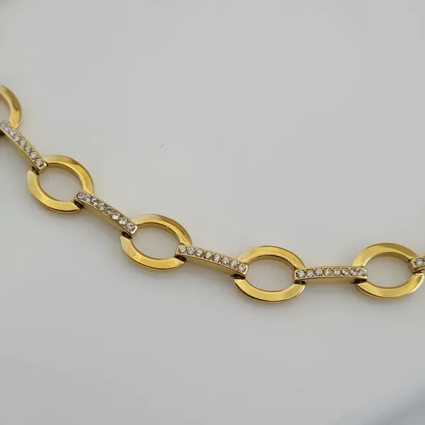 Gold_Stainless_Steel_Eternal_Horizon_Link_Bracelet_For_Women