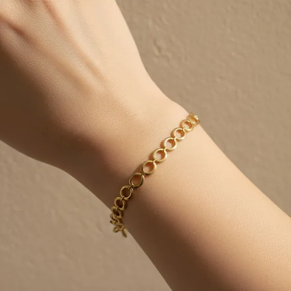 Gold_Stainless_Steel_Golden_Halo_Bracelet_For_Women