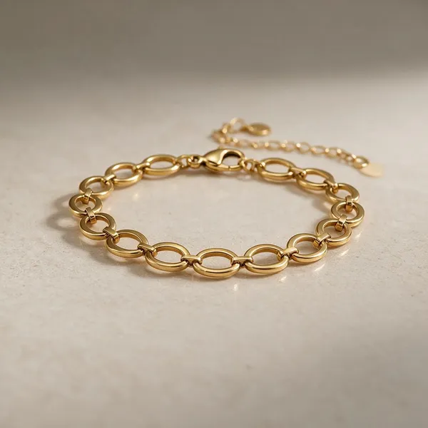 Gold_Stainless_Steel_Golden_Halo_Bracelet_For_Women