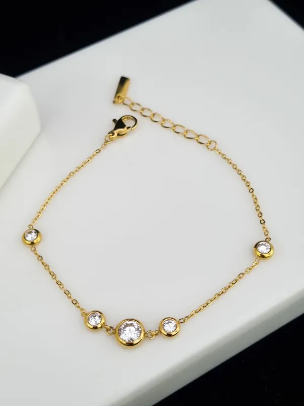 Five_Bezel_CZ_Station_Chain_Bracelet