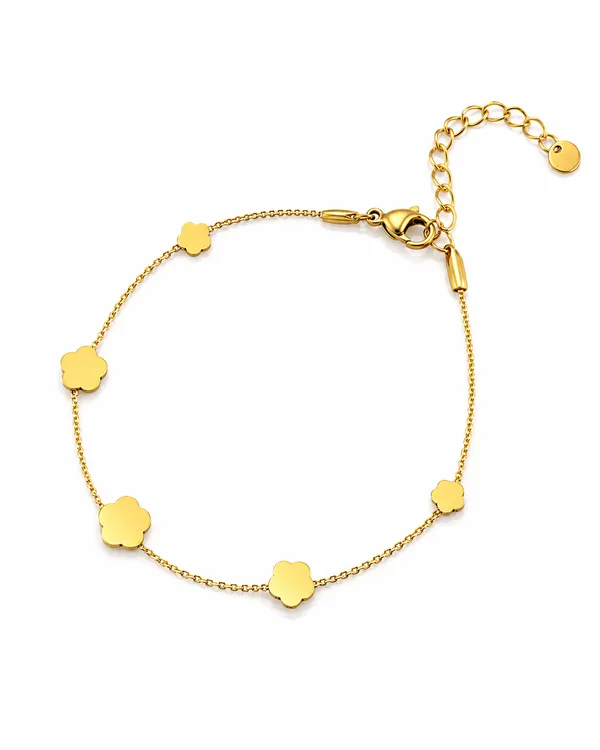 Golden_Clover_Chain_Bracelet
