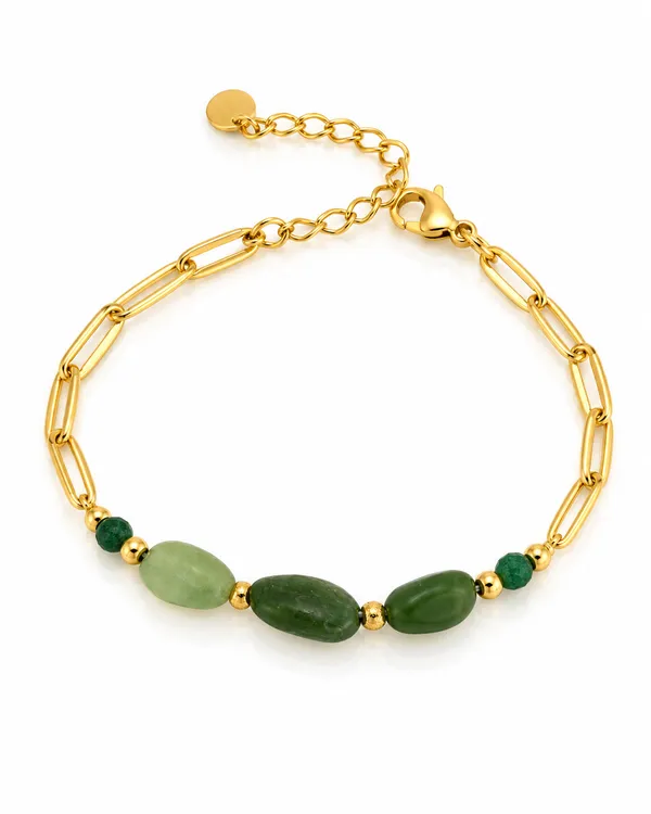 Green_Stone_Paperclip_Station_Chain_Bracelet