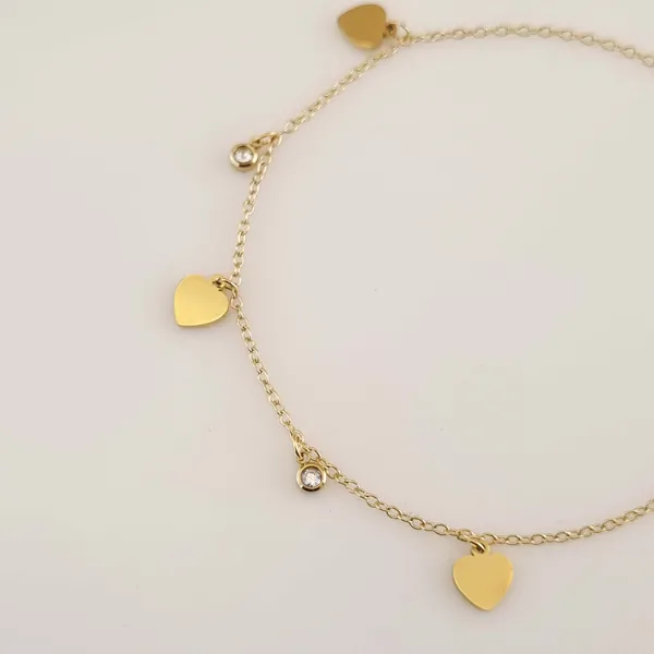 Gold_Stainless_Steel_Heart_Charm_Bracelet_For_Women