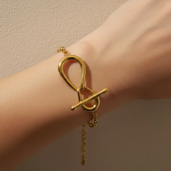 Gold_Stainless_Steel_Infinity_Toggle_Bracelet_For_Women
