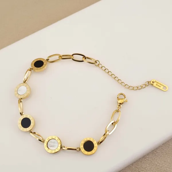 Gold_Stainless_Steel_Roma_Noir_Dualtone_Bracelet_For_Women