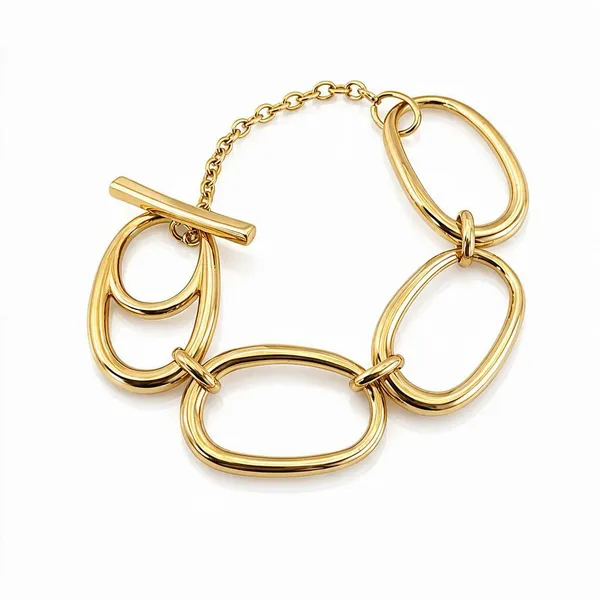 Gold_Stainless_Steel_Sculptural_Ovoid_Toggle_Bracelet_For_Women