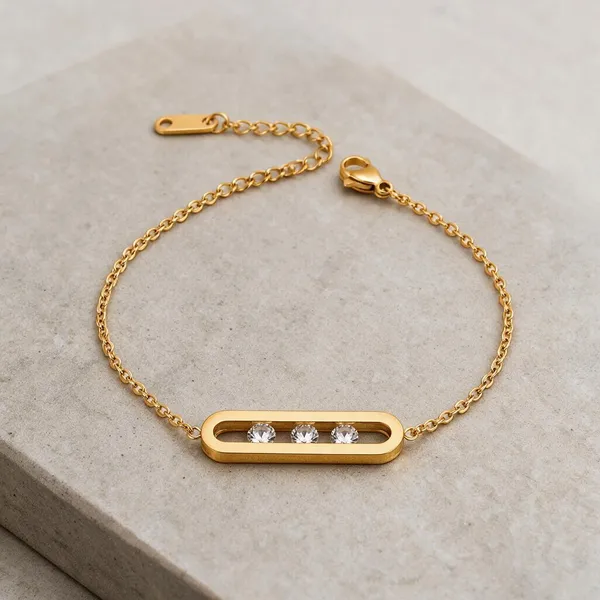 Gold_Stainless_Steel_Sliding_Cz_Oblong_Bar_Chain_Bracelet_For_Women