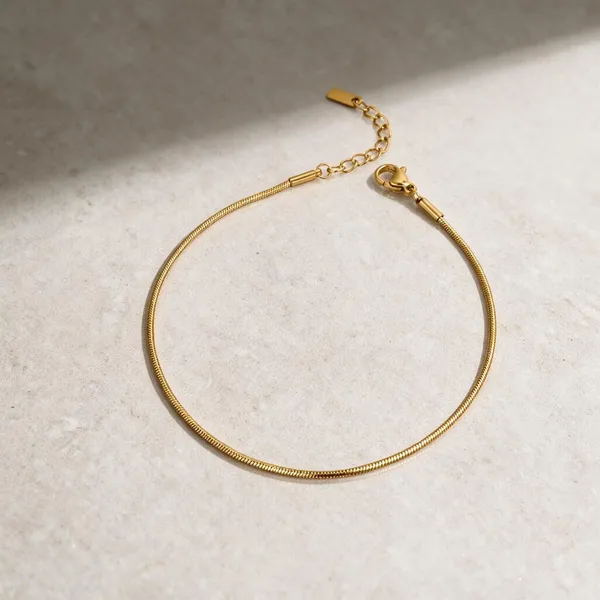 Gold_Stainless_Steel_Slim_Snake_Chain_Bracelet_For_Women