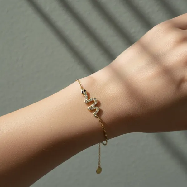 Gold_Stainless_Steel_Snake_Charm_Bracelet_For_Women