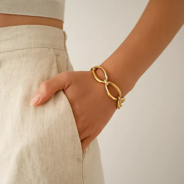 Gold_Stainless_Steel_Solace_Bold_Bracelet_For_Women