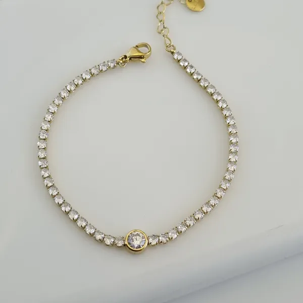 Gold_Stainless_Steel_Stellar_Tennis_Bracelet_For_Women