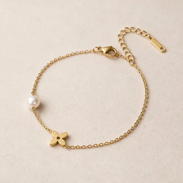 Gold_Stainless_Steel_Pearl_Bracelet_For_Women