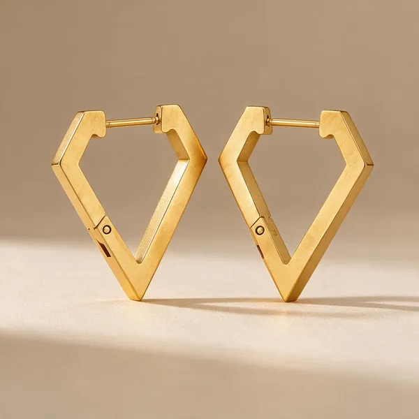 Gold_Stainless_Steel_Angular_Diamond_Hoop_Earrings_For_Women
