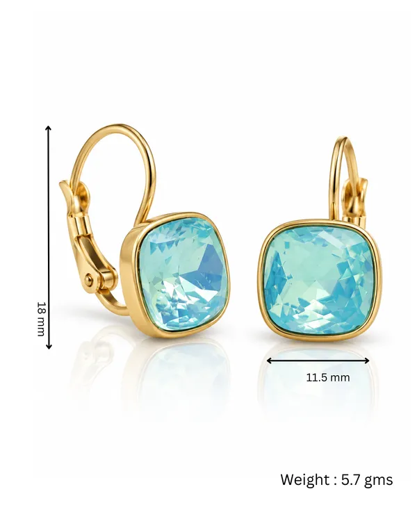 Gold_Stainless_Steel_Aqua_Crystal_Leverback_Earrings_For_Women
