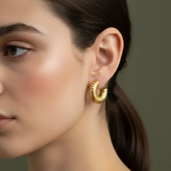Armature_Ribbed_Hoop_Earrings