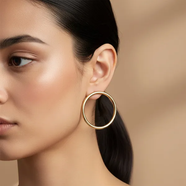Gold_Stainless_Steel_Essential_Hoop_Earrings_For_Women