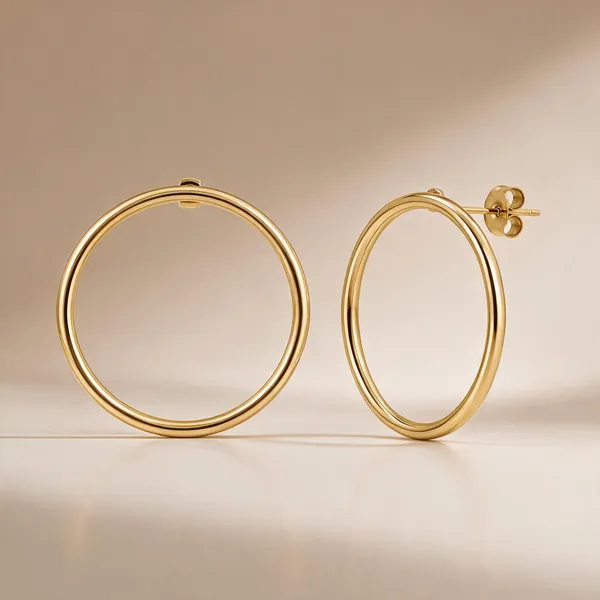 Gold_Stainless_Steel_Essential_Hoop_Earrings_For_Women