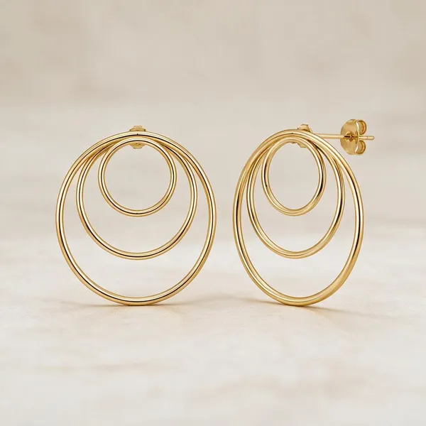 Gold_Stainless_Steel_Triple_Hoop_Earrings_For_Women