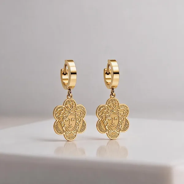 Gold_Stainless_Steel_Icon_Drop_Earrings_For_Women