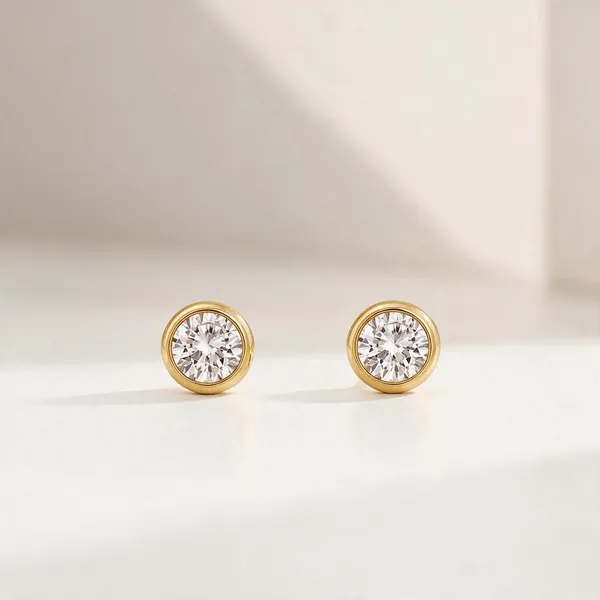 Gold_Stainless_Steel_Bezel_Cz_Stud_Earrings_For_Women