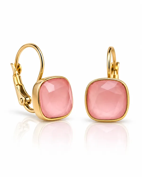 Blush_Cushion_Crystal_Lever-Back_Earrings
