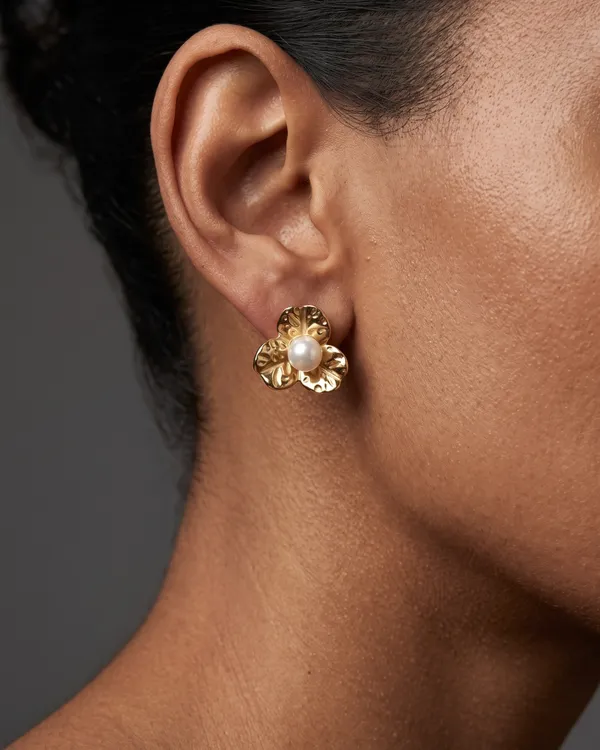 Botanical_Pearl_Flower_Stud_Earrings