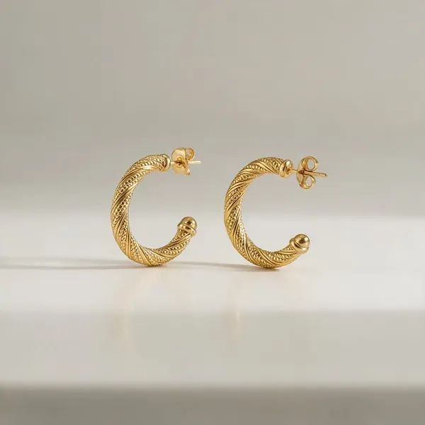 Gold_Stainless_Steel_Braided_Helix_Statement_Hoop_Earrings_For_Women