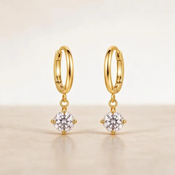 Gold_Stainless_Steel_Cz_Drop_Huggie_Hoop_Earrings_For_Women