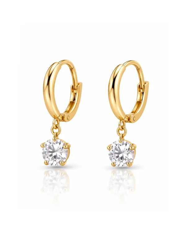 Gold_Stainless_Steel_Cz_Drop_Huggie_Hoop_Earrings_For_Women