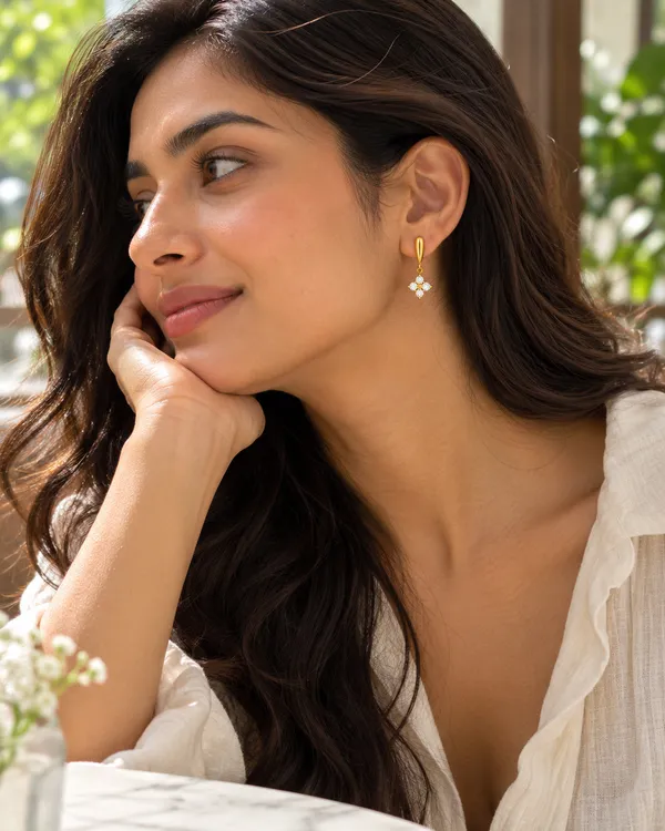 CZ_Four-Petal_Flower_Drop_Stud_Earrings