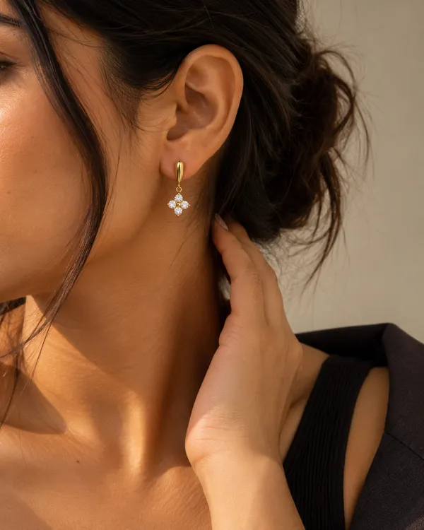 CZ_Four-Petal_Flower_Drop_Stud_Earrings