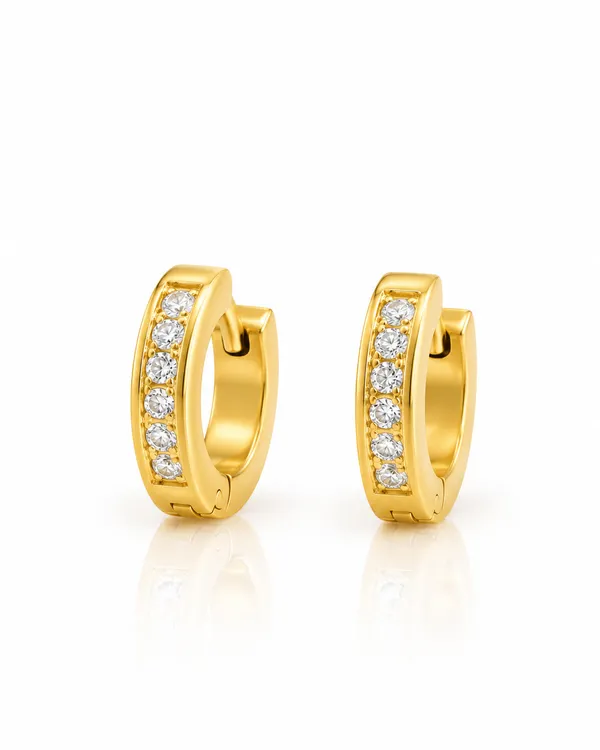 Channel_Set_CZ_Huggie_Hoop_Earrings