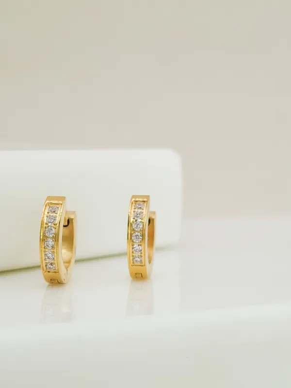 Gold_Stainless_Steel_Channel_Set_Cz_Huggie_Hoop_Earrings_For_Women