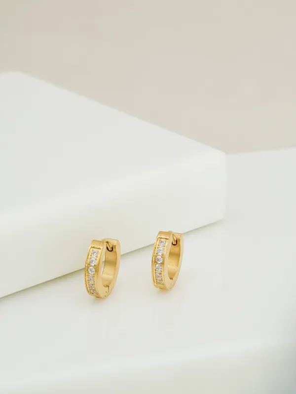 Gold_Stainless_Steel_Channel_Set_Cz_Huggie_Hoop_Earrings_For_Women