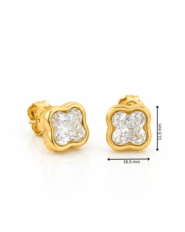 Clover_CZ_Bezel_Stud_Earrings