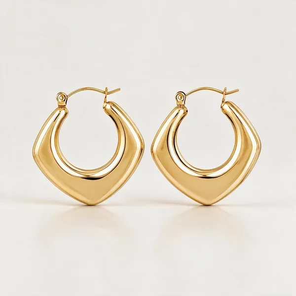 Gold_Stainless_Steel_Crescent_Tapered_Statement_Hoop_Earrings_For_Women