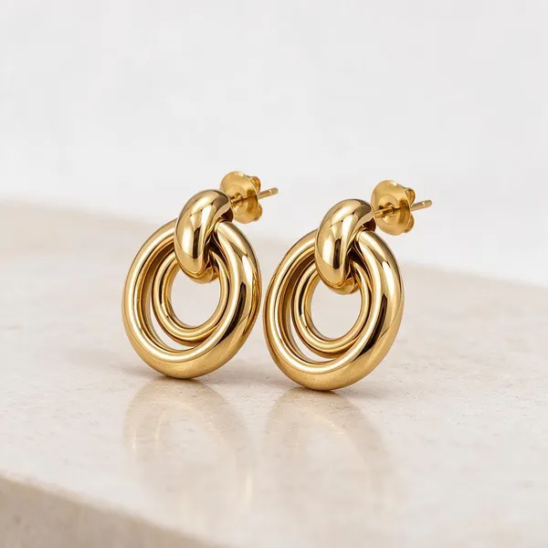 Gold_Stainless_Steel_Double_Hoop_Door_Knocker_Earrings_For_Women