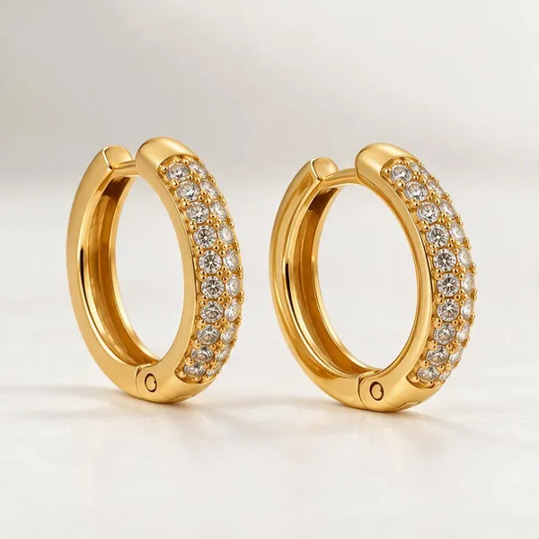 Gold_Stainless_Steel_Double_Row_Pavã©_Cz_Huggie_Hoop_Earrings_For_Women